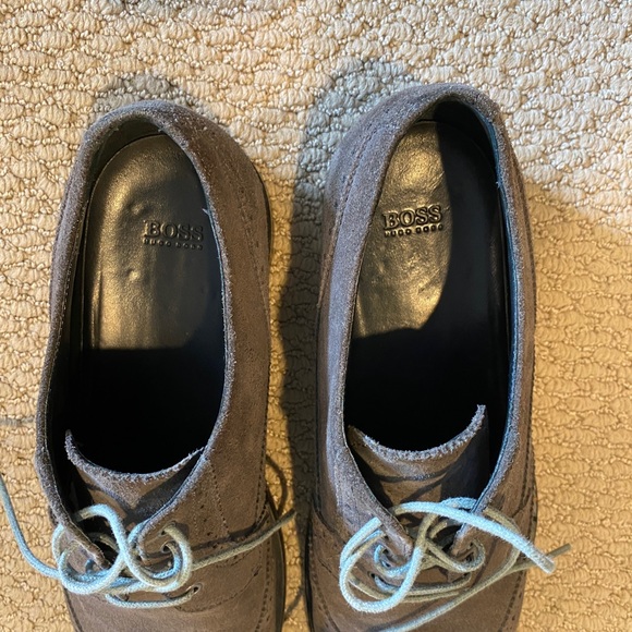 Hugo Boss Men’s Grey Suede Wingtips US Size 10 - Picture 10 of 10